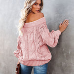 Off Shoulder Loose Knitwear Sweater
