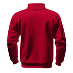 KZZ Men's Solid Half Zip Up Sweatshirt Loose Casual Long Sleeve