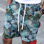 KZZ Retro floral brocade shorts