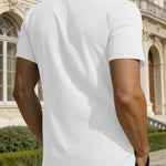 KZZ Men's Breathable Solid-Color Casual T-Shirt