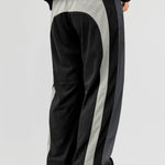 KZZ Men's Colorblock Letter Patched Drawstring Waist Corduroy Pants