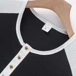 KZZ Men's Patchwork Henry Shirt
