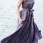 ATROVIRENS CASUAL LINEN SLIP DRESS
