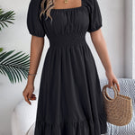 Freya Bennett | Ruffled A-Line Midi Dress For Women