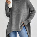 Mackenzie | Oversized Knit Turtleneck Sweater