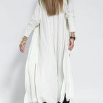 Women Casual Solid Color Slit Cardigan
