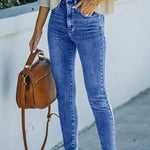 Nadorine Ankle-length Skinny Jeans with Pockets