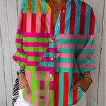 Nanna | Cheerful blouse with expressive stripes