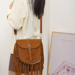 Vintage Bohemian Tassel Suede Shoulder Bag