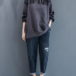 Stylish Letter Print Round-Neck Sweatshirt