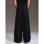 KZZ Men's Pleated Wide-Leg Dress Trousers