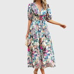 Paulina | Flattering Floral Midi Dress