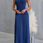 Strapless Tube Splice Swing Maxi Party Dress