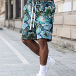 KZZ Retro floral brocade shorts