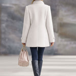 Casual Vintage Pink Polar Fleece Zip-Up Jacket Coat