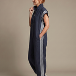 Lark™ | Zip Front Stripe Panel Jumpsuit