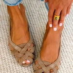 Alice | Woven Crisscross Sandals