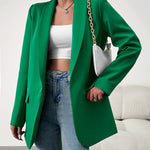 Nadorine Casual Blazers Open Front Long Sleeve Work Office Blazer Jacket