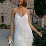 Sexy Feather Sequin Tassel Dress for Party