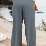 Fresh Air Linen Blend Pocketed Smocked Pants