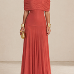 Cordoue | Three-tone off-the-shoulder maxi dress