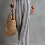 Boho Elegant Striped Knitted Two-Piece Set