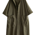 Original Solid Hooded Trench Coats