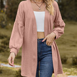 Solid Knit Soft Long Sleeve Open Front Lightweight Knit Cardigans