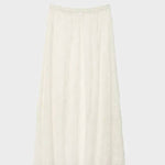 Elegant Casual Feeling Floral Lace Elastic Waist Maxi Skirt