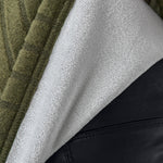 U-Neck Long Sleeve Ribbed Tops Fleece Lined Basic Layering Soft Thermal Tee (No Padding)
