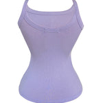 Scoop Neck Spaghetti Strap Ribbed Top Casual Sleeveless Slim Fit Tank
