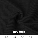 Crewneck Half Zipper Flap Detail Knit Sweater Long Sleeve Slim Fit Ribbed Pullover Top