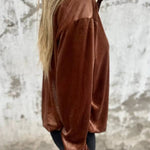 Chest Pocket Velvet Shirt