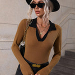 Nadorine Bell Sleeve Lapel Sweater