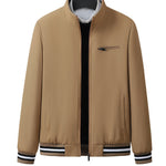 KZZ Men's Autumn Winter New Casual Trendy Stand Collar Jacket