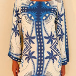Margovil Long Sleeves Printed Mini Shift Dress