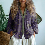 Lunera | Vintage leaf print blouse
