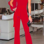 Margovil Cold One Shoulder Jumpsuit(7 Colors)