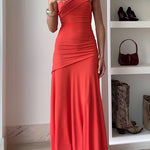 Off Shoulder Ruched Flare Maxi Dress(in 9 Colors!)
