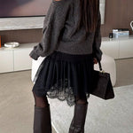 Chic One Shoulder Long Sleeves Pullover Sweater