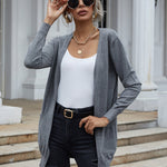 Long Sweaters Cardigan with An Open Front