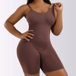 Tummy Control Bodysuit Mid Thigh Butt Lifter Body Shaper Shorts