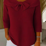 Tivella™ | Sweater with Bow and Round Neckline