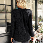 Zeagoo Zeagoo Boho Floral Print V Neck Shirt Long Sleeve Stylish Tops