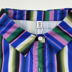 Long Sleeves Loose Split-Joint Striped Lapel Maxi Dresses Shirt Dress