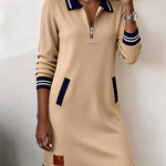 Sabine – Zip-Collar Polo Dress