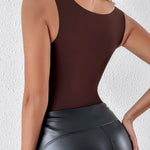 Chicme Contourx U Neck Shapewear Built In Bra Sleeveless High Strechy Slim Fit Tank Bodysuits