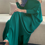 H-Line Loose Buttoned Solid Color Maxi Dresses
