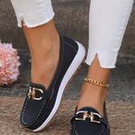 Ellie - Flat Moccasins with Buckle