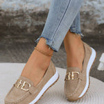 Ellie | Buckled Flat Loafers